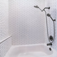 Lifestyle All Metal Dual Shower Head with Adjustable Arm and Shower Head Wall Mount with Valve and Trim Oil Rubbed Bronze / 2.5 - The Shower Head Store