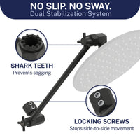 Locking Screws 12 Inch Adjustable Shower Arm Extension V3 12 Inch / Matte Black - The Shower Head Store