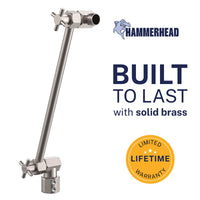 Built to Last 12 Inch Adjustable Shower Arm Extension V3 12 Inch / Brushed Nickel - The Shower Head Store