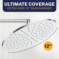 Ultimate Coverage 12 Inch Rain Shower Head Chrome / 2.5 - The Shower Head Store