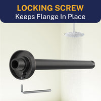 Locking Screw Straight Shower Arm Oil Rubbed Bronze / 12 Inch - The Shower Head Store