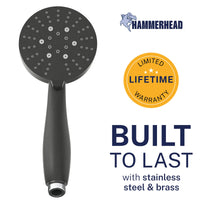 Built to Last All Metal 3-Spray Handheld Shower Head, Handshower Only Matte Black / 2.5 GPM Matte Black / 1.75 GPM - The Shower Head Store