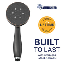 Built to Last All Metal 3-Spray Handheld Shower Head, Handshower Only Oil Rubbed Bronze / 2.5 GPM Oil Rubbed Bronze / 1.75 GPM - The Shower Head Store
