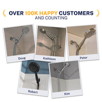 UGC 3-Spray Low Flow Handheld Shower Head, Handshower Only Chrome / 2.5 GPM Chrome / 1.75 GPM - The Shower Head Store