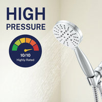High Pressure 3-Spray Low Flow Handheld Shower Head, Handshower Only Chrome / 2.5 GPM Chrome / 1.75 GPM - The Shower Head Store
