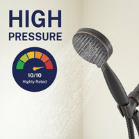 High Pressure All Metal 3-Spray Handheld Shower Head, Handshower Only Oil Rubbed Bronze / 2.5 GPM Oil Rubbed Bronze / 1.75 GPM - The Shower Head Store