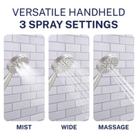 3-Spray Settings All Metal 3-Spray Handheld Shower Head, Handshower Only Brushed Nickel / 2.5 GPM Brushed Nickel / 1.75 GPM - The Shower Head Store