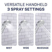 3-Spray Settings 3-Spray Low Flow Handheld Shower Head, Handshower Only Chrome / 2.5 GPM Chrome / 1.75 GPM - The Shower Head Store