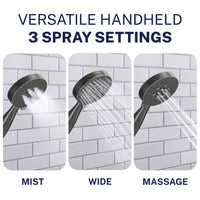 Spray Settings 3-Spray Dual with Adjustable Arm Oil Rubbed Bronze / 2.5 GPM - The Shower Head Store