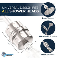 Universal Design Inline Shower Filter Brushed Nickel - The Shower Head Store