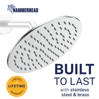 Built to Last Metal 8 Inch Rain Shower Head Rainfall Showerhead Chrome / 2.5 GPM Chrome / 1.75 GPM - The Shower Head Store