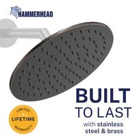 Built to Last Metal 8 Inch Rain Shower Head Rainfall Showerhead Oil Rubbed Bronze / 2.5 GPM Oil Rubbed Bronze / 1.75 GPM - The Shower Head Store