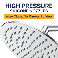 High Pressure Metal 8 Inch Rain Shower Head Rainfall Showerhead Chrome / 2.5 GPM Chrome / 1.75 GPM - The Shower Head Store