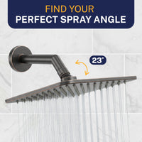Perfect Angle Square Rain Shower Head Oil Rubbed Bronze / 2.5 - The Shower Head Store