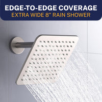 Extra Wide Square Rain Shower Head Brushed Nickel / 2.5 - The Shower Head Store