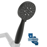 Main Image 3-Spray Low Flow Handheld Shower Head, Handshower Only Matte Black / 1.75 - The Shower Head Store