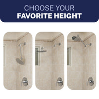 Adjustable Shower Height 12 Inch Adjustable Shower Arm Extension Pipe Raise or Lower Shower Head Height High Quality Metal Construction Chrome 12 Inch / Chrome - The Shower Head Store