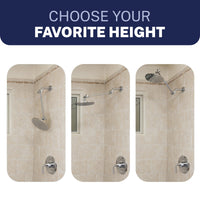 Choose Your Height 12 Inch Adjustable Shower Arm Extension V3 12 Inch / Matte Black - The Shower Head Store