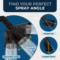 Perfect Spray Angle All Metal 2-Inch High Pressure Shower Head Set - Complete Shower System with Valve and Trim Oil Rubbed Bronze / 2.5 - The Shower Head Store