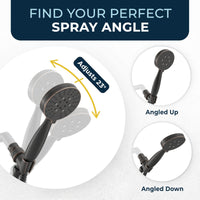 Perfect Spray Angle 3-Spray Handheld Shower Head Set Oil Rubbed Bronze / 2.5 GPM Oil Rubbed Bronze / 1.75 GPM - The Shower Head Store