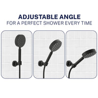 Adjustable Angle Wall Mount Holder Matte Black - The Shower Head Store
