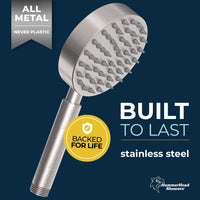 Built to Last All Metal 1-Spray Handshower Brushed Nickel / 2.5 GPM Brushed Nickel / 1.75 GPM - The Shower Head Store