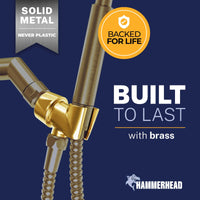 Benefit Handheld Shower Head Holder Brushed Gold - The Shower Head Store