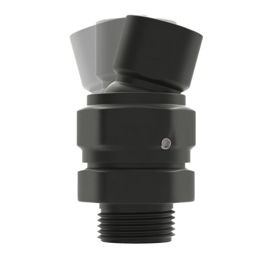 Swivel Adapter - 100% METAL Shower Head Swivel Adapter To Adjust Showerhead Angle, Matte Black - The Shower Head Store