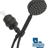 Main Image All Metal Shower Head Filter with 1-Spray Handheld Shower Head Set Matte Black / 1.75 GPM - The Shower Head Store