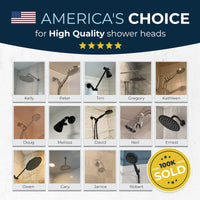 America's Choice Handheld Square Shower Head Set Chrome Brushed Nickel Oil Rubbed Bronze Matte Black Brushed Gold / 2.5 - The Shower Head Store