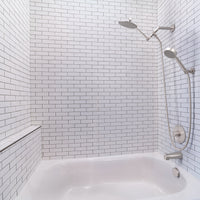 Lifestyle All Metal Dual Shower Head with Adjustable Arm and Shower Head Wall Mount with Valve and Trim Brushed Nickel / 2.5 - The Shower Head Store