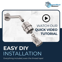 Easy DIY Installation Inline Shower Filter Brushed Nickel - The Shower Head Store