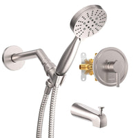 Main Image 1-Handle Valve and Trim Shower System Brushed Nickel / 2.5 GPM - The Shower Head Store