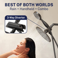 Best of Both Worlds 3-Spray Dual Shower Head Oil Rubbed Bronze / 1.75 GPM - The Shower Head Store