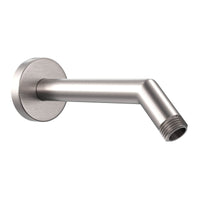 Brushed Nickel - All Metal 7 Inch Shower Arm and Flange with Set Screw | Wall Elbow Pipe and Cover Plate | Universal Replacement Part for Showerheads - The Shower Head Store
