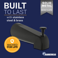 Built_To_Last_Tub_Spout Matte Black - The Shower Head Store