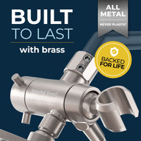 Built To Last Diverter with Holder Brushed Nickel - The Shower Head Store