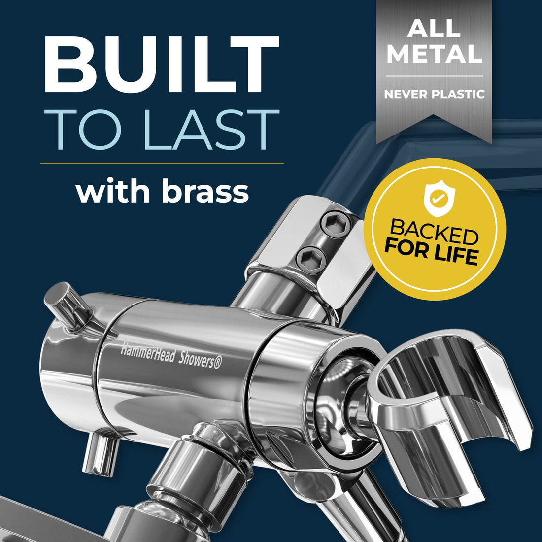 Built To Last Diverter with Holder Chrome - The Shower Head Store