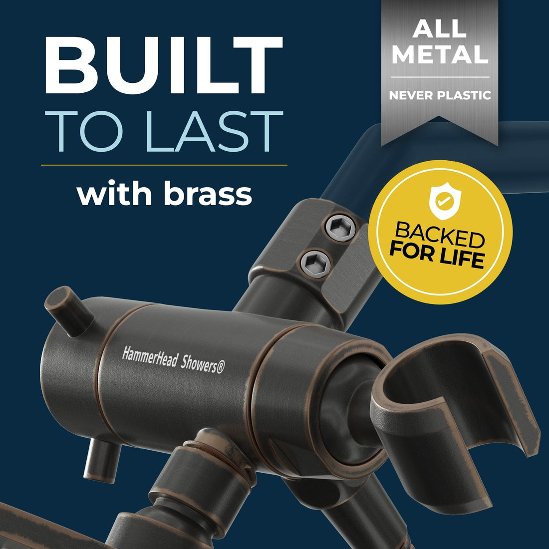 Built To Last Diverter with Holder Oil Rubbed Bronze  - The Shower Head Store