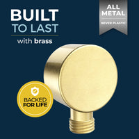 Built To Last Drop Ell Brushed Gold - The Shower Head Store