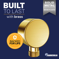 Built To Last Drop Ell Brushed Gold - The Shower Head Store
