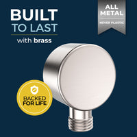 Built To Last Drop Ell Brushed Nickel - The Shower Head Store