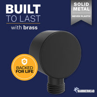 Built To Last Drop Ell Matte Black - The Shower Head Store