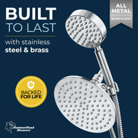 Built to Last 1-Spray Dual Shower Head Chrome / 2.5 - The Shower Head Store