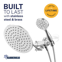 Built to Last 3-Spray Dual with Adjustable Arm Chrome / 2.5 GPM - The Shower Head Store