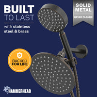 Built to Last 1-Spray Dual Shower Head Oil Rubbed Bronze / 2.5 - The Shower Head Store