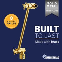 Built to Last 12 Inch Adjustable Shower Arm Extension 12 Inch / Brushed Gold - The Shower Head Store