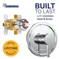 Built to Last Valve and Trim - All Metal 1-Handle Tub and Shower Valve with Trim Kit Chrome - The Shower Head Store