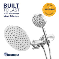 Built to Last 1-Spray Dual with Adjustable Arm Chrome / 2.5 GPM - The Shower Head Store