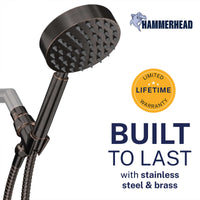 Built to Last All Metal Handheld Shower Head Set 1-Spray Chrome - The Shower Head Store Oil Rubbed Bronze / 2.5 GPM Oil Rubbed Bronze / 1.75 GPM